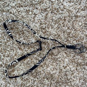 Vera Bradley black and white lanyard